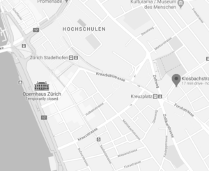 Mappa dell'ufficio di Zurigo, Svizzera